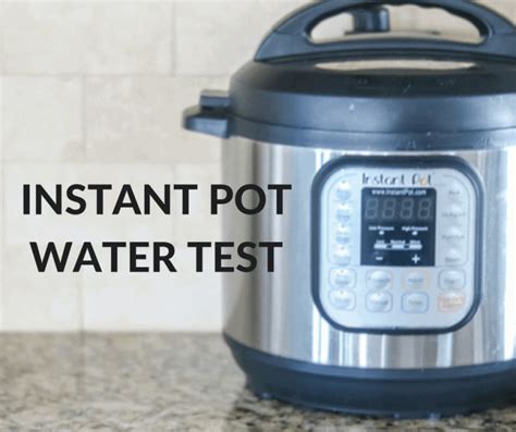 instant pot water test instructions